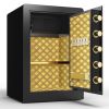 Large Electronic Digital Security Safe with Keypad Lock and Key,2.5 Cubic Feet Safe Box with Private Inner Cabinet for Home,Office and Hotel(Black)