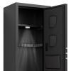 Heavy Duty,Large Size 4-5 Gun,Black Gun Cabinet with Electronic Password Keypad Lock,Unassembled Metal Rifle Gun Security Cabinet Safe Locker