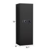 Heavy Duty,Large Size 4-5 Gun,Black Gun Cabinet with Electronic Password Keypad Lock,Unassembled Metal Rifle Gun Security Cabinet Safe Locker